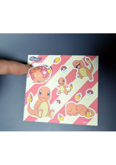 Mini Things Art Charmander Sticker Pokemon 11 Parça Set - 1 Adet -