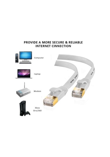 Cat7 Ethernet Rj45 Modem Internet Kablosu 10 Metre 10gbps 600mhz
