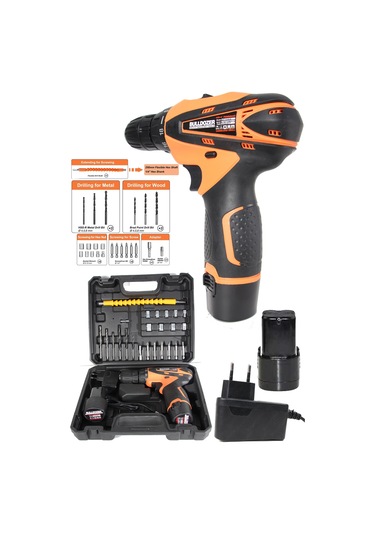 Bulldozer Şarjlı Çift Akülü 24 Setli Şarjlı Vidalama Taşıma Çanta