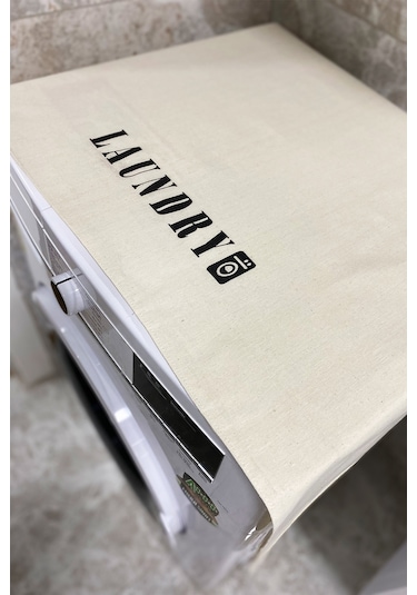 Çamaşır Makinesi Örtüsü Krem