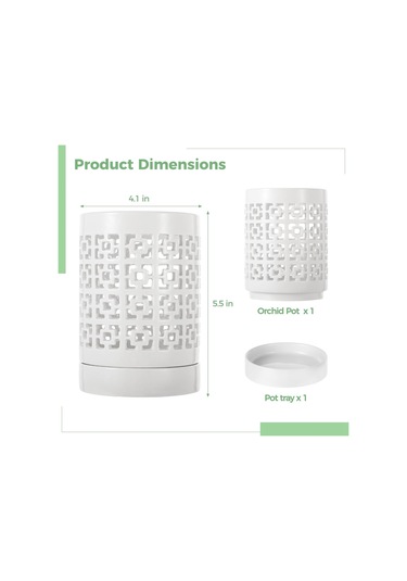 Delikli Orkide Saksısı Seramik Saksılar Açık Hava İç Mekan Çiçek Saksıları