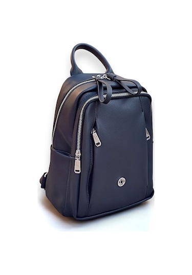 Kadın Deri Sırt Çantası Çok Gözlü 8683255013753 Siyah