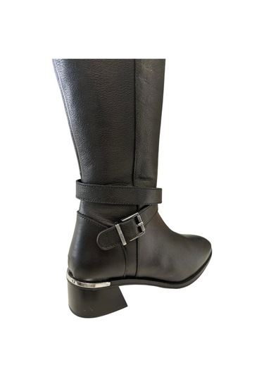 Castle Black Cb-97900-1 Kadın Deri Topuklu Çizme Siyah