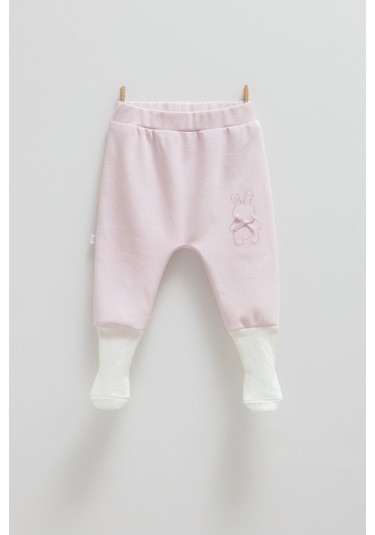 Cute Rabbıt Çoraplı Bebek Pantolon Lila
