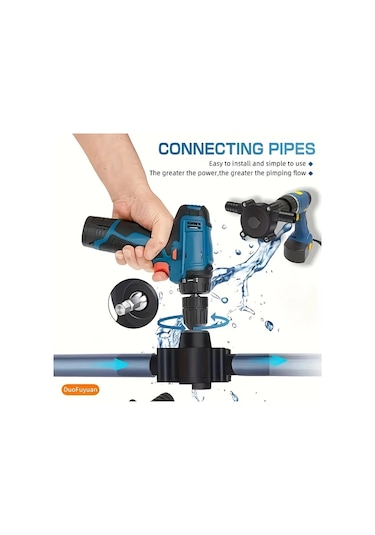 Meridiangoods Manuel Kendinden Emişli Pompa - Elektriksiz Su Benzin Dizel Transfer Pompası Bağlantı Hortumu