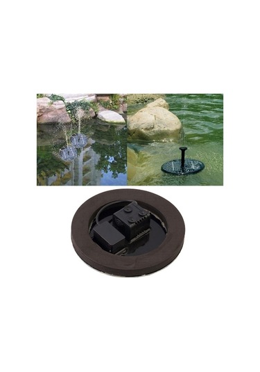 Rogfer Güneş Enerjili Su Pompası Bahçe Çeşmesi Yüzen Panel Sulama Havuzu Kiti Şelaleler İçin Su Ekran Parkı Havuzu Dekorasyon Çeşmesi, Çap: 16cm