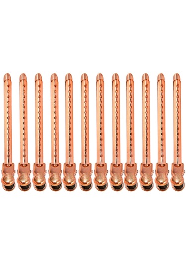 Suntek 14 Adet Ördek Gagası Klipler 3.5'' Saç Turuncu