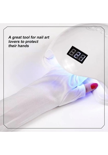 Qingmipy Uv Koruyucu Tırnak Eldiveni - Güneşten Koruma, Siyahlaşmayı Önleme, Polyester Malzeme