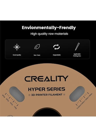 Creality Hyper Pla Gri 1.75mm 1000gr Filament - Urhanshop Yetkili Satış