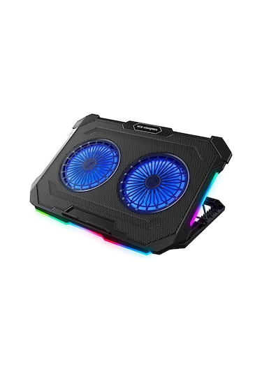 Rampage Sirius S46 Işıklı Ve Fanlı Ayarlanabilir Laptop Soğutucu 125 x 125 x 15 CM