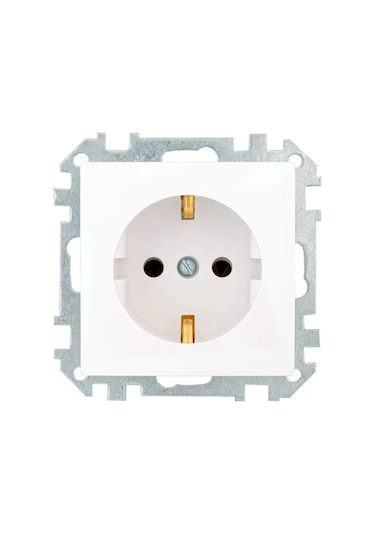 Bylectrıca Topraklamalı, Köşe Tipi Yüzeye Montajlı Üçlü Priz, Beyaz 213523333 Moda