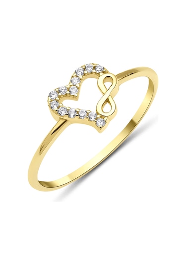 Fiyonk Kuyumculuk 14 Ayar Altın Sonsuz Aşk Yüzüğü 001