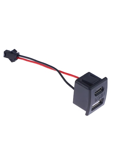 Type-c / Usb A Dişi Soket Kavisli 2 Pin 10cm Kablo Jst Çift Usb