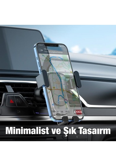 Coofbe Araç İçi Havalandırma Girişli Titremez Telefon Tutucu, Gravity Minimalist Yerçekimi Tutucu
