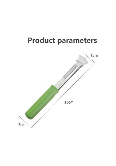 Primepickings 2'lik Meyve Soyma & Çekirdek Çıkarma Aleti - Paslanmaz Çelik Sebze Aleti Beyaz