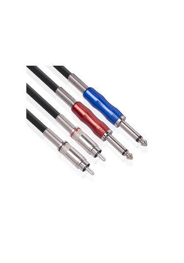 3051k63 Çift Rca Erkek - Çift 6.35mm 1/4 İnç Erkek Mikser Ses Kablosu, Uzunluk: 1m