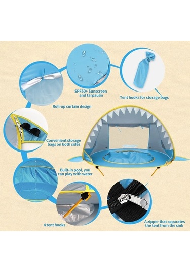 Tongxida Bebek Plaj Çadırı Uv Koruyucu Havuz Bebek Çocuk Pop Ile Sunshelter K7001s-pink Pembe Pembe