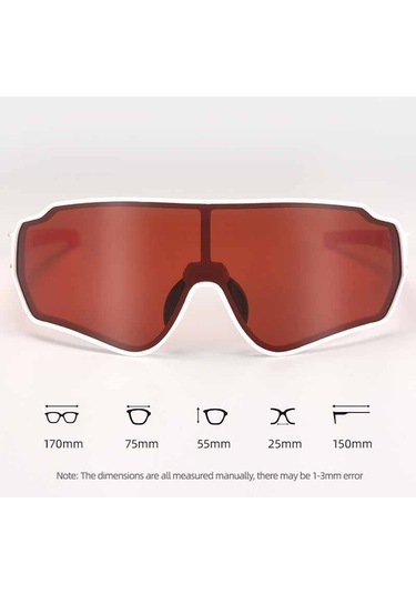 Rockbros 10161 Bisiklet Sürme Polarize / Fotokromik Gözlükler Dış Mekan Anti-uv Rüzgar Geçirmez Hd Gözlükler - Siyah / Kırmızı Fotokromik