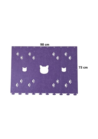 Kedi Oyuncağı Tüneli 1. Kalite 3mm Keçeden Geçmeli Kedi Ve Pati Figürlü 9 Renk A8