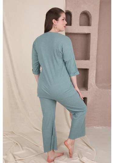 Fames Pijama Mint Büyük Beden Pijama Takım Mint