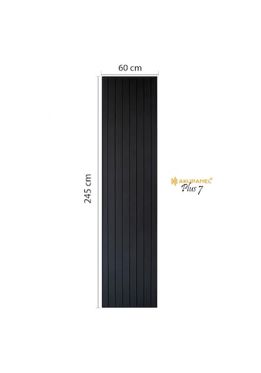 Akupanel Plus7 60 245 Cm Siyah Akustik Duvar Paneli Siyah