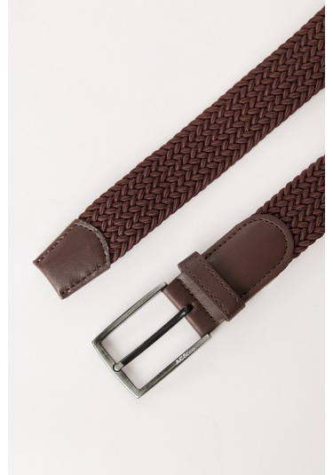 AC&Co / Altınyıldız Classics Erkek Kahverengı Casual Suni Deri Kemer Kahverengi