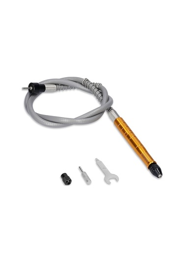 Metal Esnek Mil, Elektrikli Matkap Ve Freze İçin Uyumlu, 0.3-3.6mm Tutma Aralığı, Kazıma, Polishing, Kesme Aksesuarı - Gri+altın+siyah