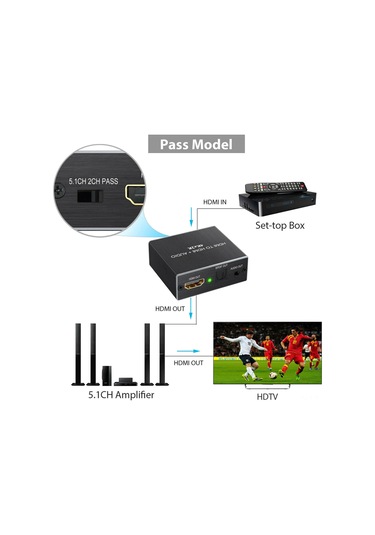 Hfambition 4k Hdmı Ses Ayırıcı - Toslınk Spdıf Ve 3.5mm Çıkışlı, 2ch/5.1ch Dts/dolby Desteği, Hdmı Adaptörü Diğer