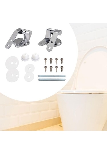 Tongxida Kolay Kurulum, Evrensel Uyumlu Gümüş Gümüş Klozet Kapağı Menteşeleri Seti, Suntek Tuvalet Kapağı Fikstürleri Gümüş