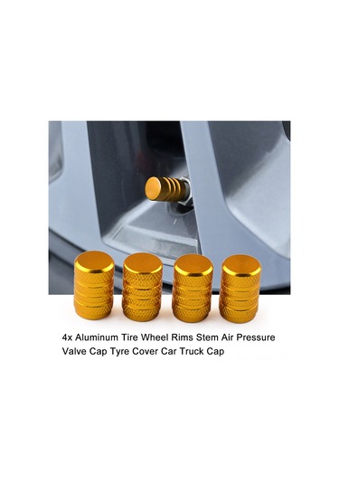 Moveevo Alüminyum Roket Desenli Lastik Valf Kapağı 4 Adet - Su Geçirmez, Evrensel Uyum, Sıcak Soğuk Dayanıklı - Altın Renk