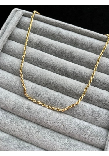 Burgu Zincir Kadın Kolye- Altın Kaplama A+ Kalite Alaşım 70 Cm Zincir Altın