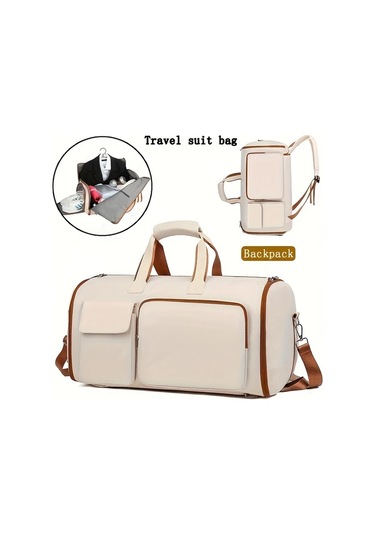 Elmpaly Siyah Çok Amaçlı Büyük Kapasiteli Seyahat Çantası Kuru Ve Islak Bölmeli Sırt Çantası Siyah