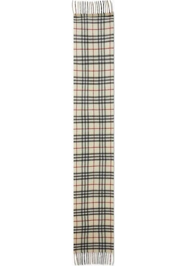 Burberry Kaşmir Kareli Eşarp, Arşivsel Desen & Saf Kaşmir Lacivert