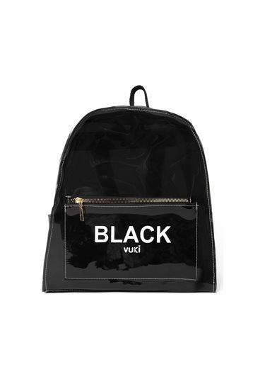 Renkli Şeffaf Sırt Çantası Siyah