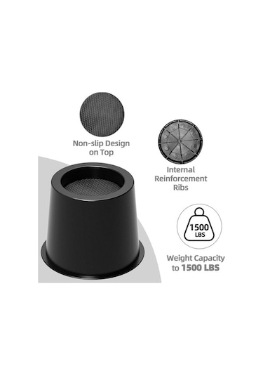 Trendooze 4 Adet Yatak Yükseltici Çerçeve, Yüksek Kalite 4 Adet