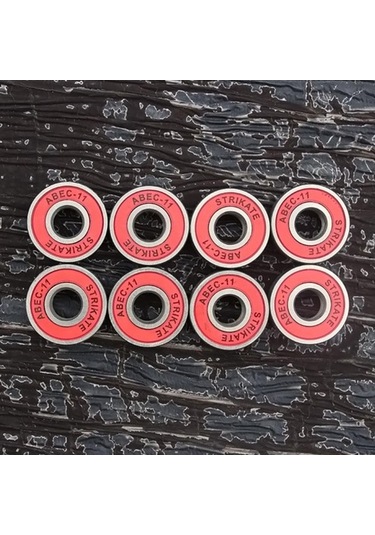 Trendooze Sürtünmesiz Rulmanları Paten Lot Kırmızı Kaykay Abec 8 11 Jo Kırmızı