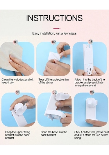 Maoyaya Traceless Diş Fırçası Tutucu Banyo Duvara Monte Elektrikli Diş Çok Renkli Çok Renkli