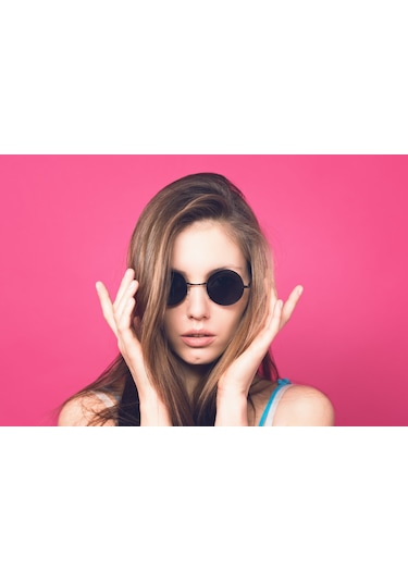 Yuvarlak Çerçeve Erkek Güneş Gözlüğü Metal John Lennon