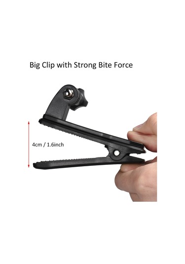 Yaleker Aksiyon Kamerası İçin 360 Döner Dayama Klampsı - Su Geçirmez Kılıf Uyumlu, Güçlü Tutucu, Kol/çanta/şapka Vb. Yerlere Sabitleyebilir