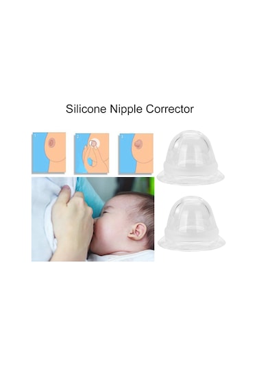 Hangfox Anne Bebek İçin Silikon Meme Ucu Düzeltici İçbüken ve Düz Meme Uçlarını Düzeltir, Emzirme Dönemi İçin Uygundur, Yüksek Sicaklığa Dayanıklı, Kolay Temizlenir