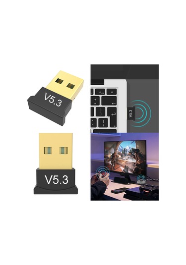 Usb Bluetooth Uyumlu 5.3 Adaptör Desteği Windows 11/10/8.1 Bt Kablosuz Av V5.3 1pc