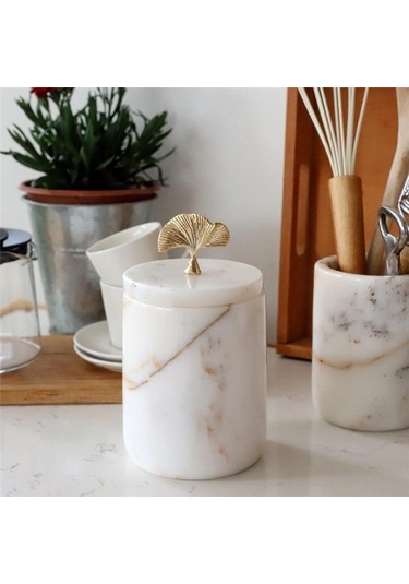 Akayev Mermer Beyaz Ginkgo Baharatlık