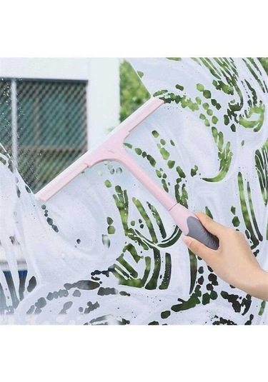 Prestigegoods Silikon Kaymaz Pencere Kazıyıcı Çok Fonksiyonlu Banyo Ev Güçlü Temizlik Cam Silecek