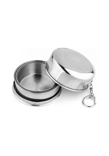 Paslanmaz Çelik Kamp Katlanır Bardak Seyahat Açık Kamp Yürüyüş Kupa Taşınabilir Katlanabilir Bardak L 250 Ml Çok Renkli