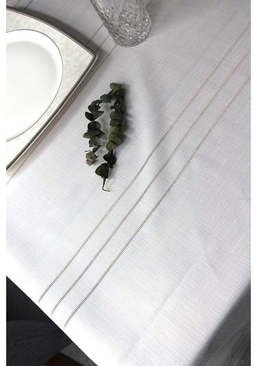 Dertsiz Leke Tutmaz 160x220 Ebat Kumaş Masa Örtüsü 7001-clbr Bej