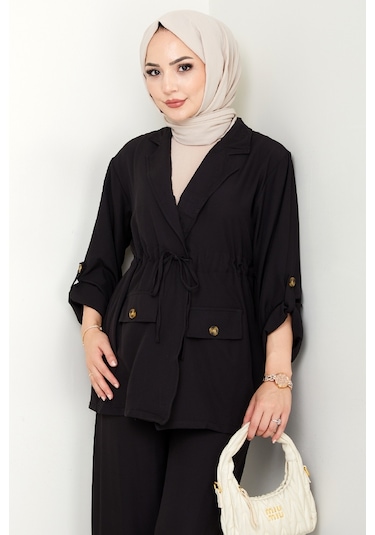 Harpe Ceket Pantolon İkili Takım 1567 - Siyah Siyah