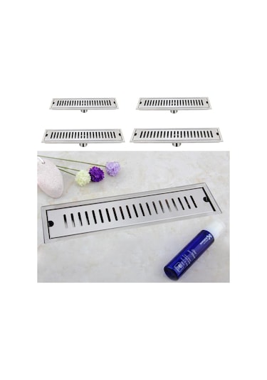 Suntek Paslanmaz Çelik Dikdörtgen Banyo Yer Sifonu Lavabo 20-santimetre Gümüş Diğer