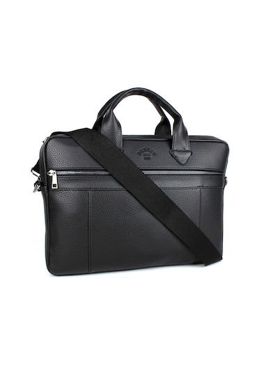 Unisex Siyah Çok Bölmeli 14 İnç Evrak Ve Laptop Çantası