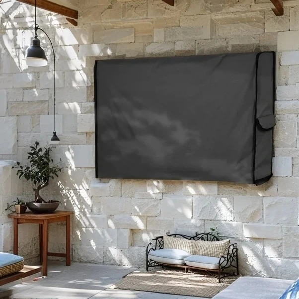 Gateesat 420d Bahçe Tv Kılıfı 60-65 İnç Siyah Dayanıklı Tüm Mevsimler