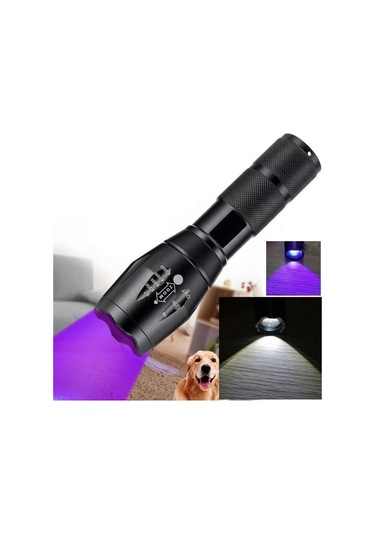 Valkyrie Çift Fonksiyonlu Ultraviyole Mor Işık Ve Xml-t6 El Feneri Dual Mode 2000 Lümens Siyah